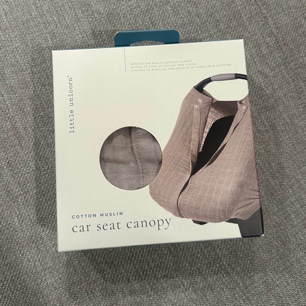 Little Unicorn cotton muslin car seat canopy